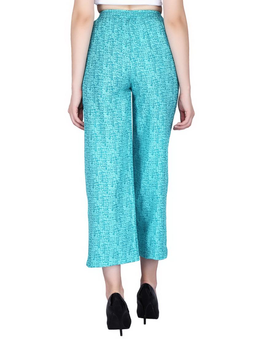 printed straight palazzo - 16860309 - Standard Image - 2