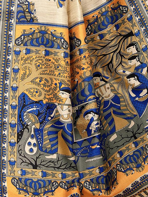 floral printed saree with blouse - 16860491 - Standard Image - 2