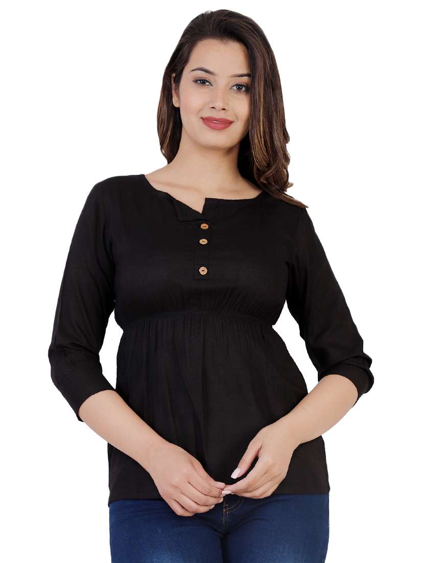 women's peplum round neck top