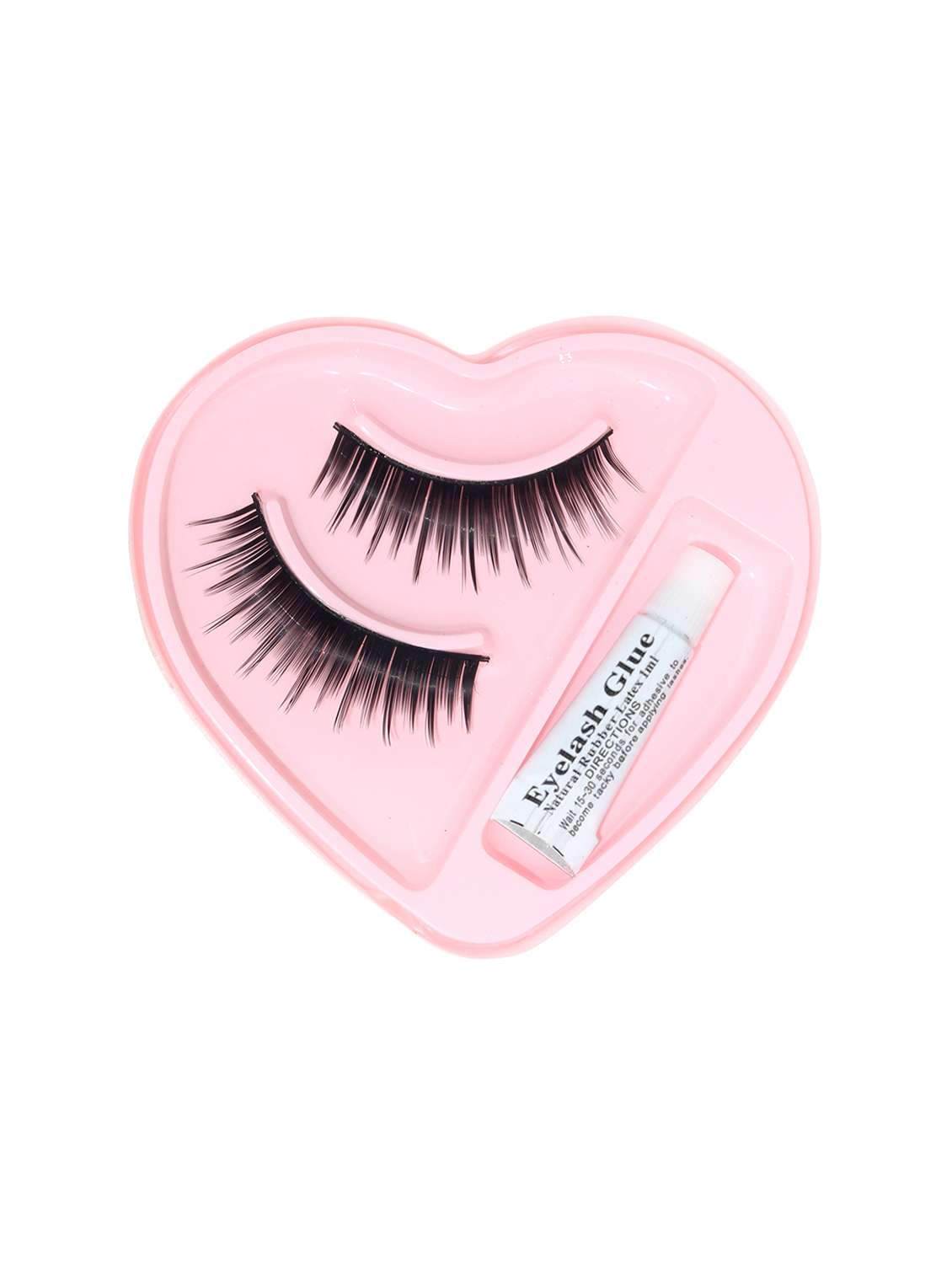 Bonjour Natural Hair 3d Eyelashes With Glue (1 Pair Of Eyelashes + 1 Glue)