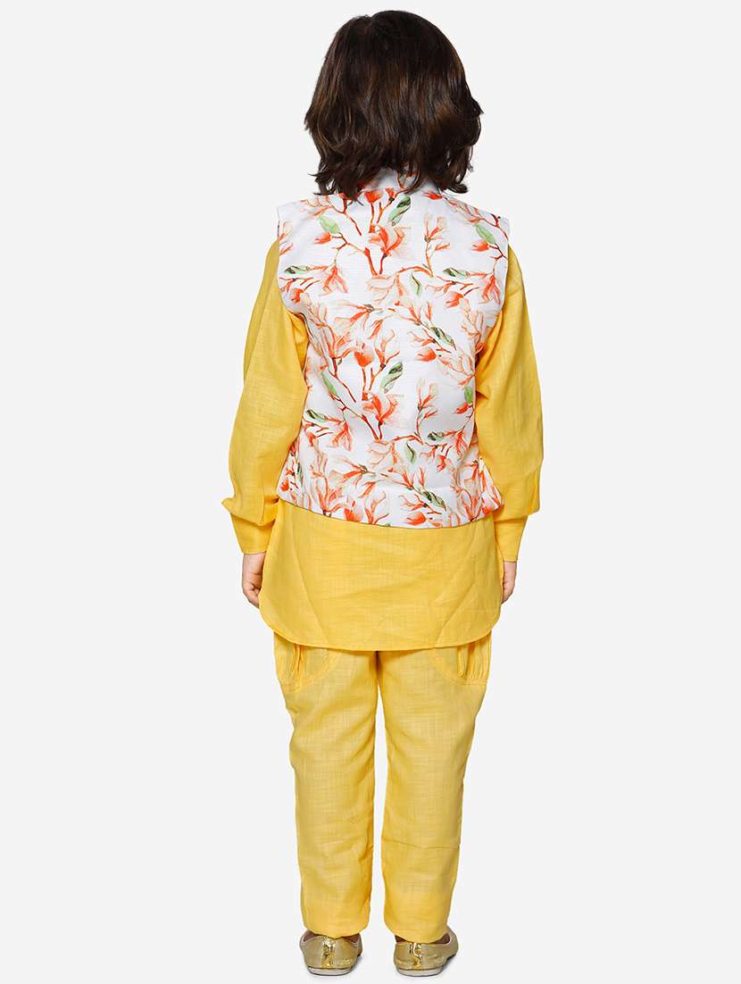 yellow cotton kurta sets - 16863762 - Standard Image - 2