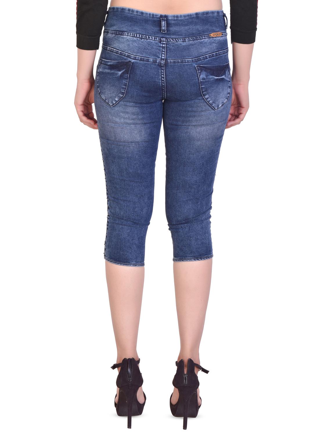 high rise denim capri - 16864343 - Standard Image - 2