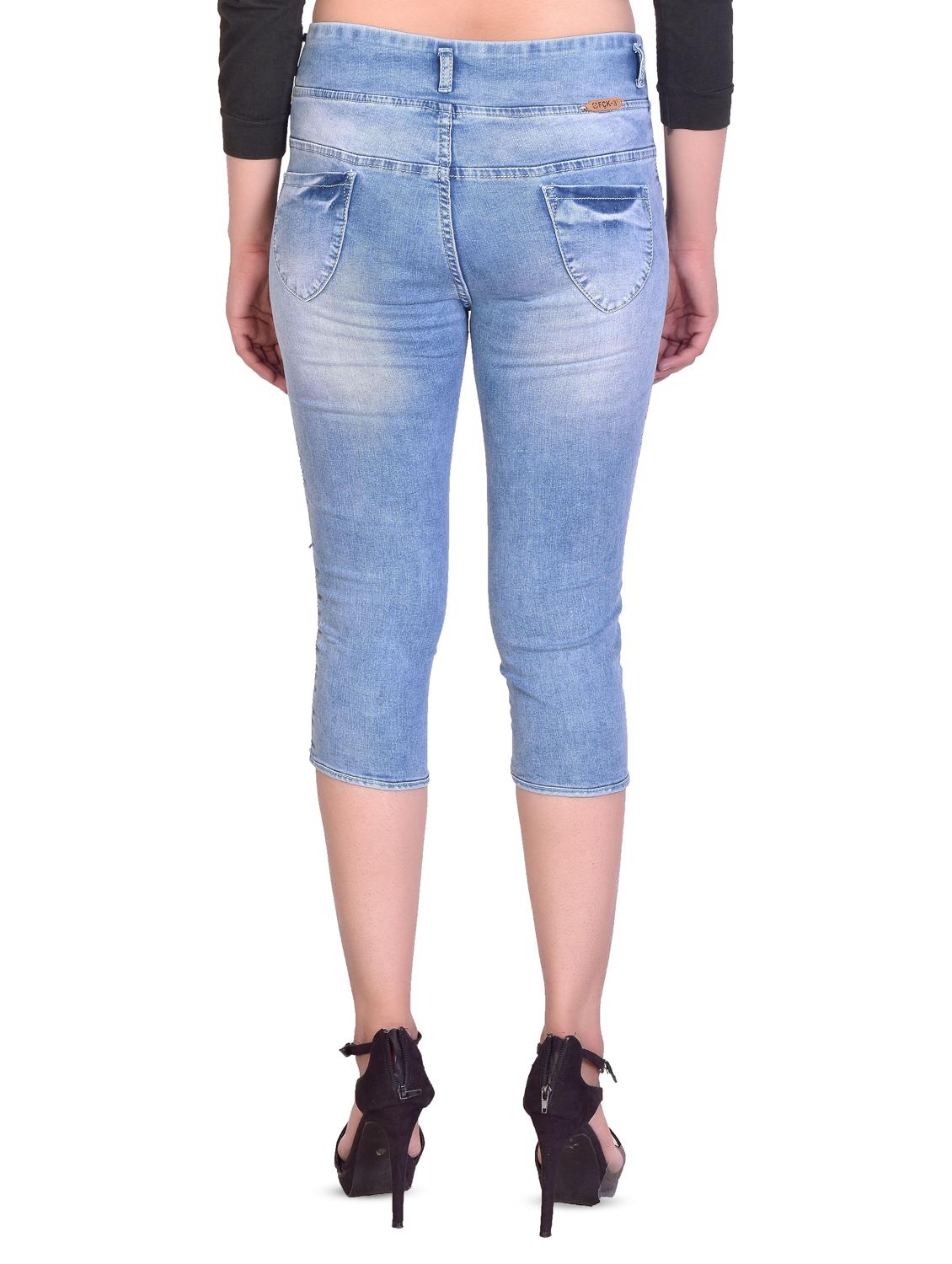 high rise denim capri - 16864344 - Standard Image - 2
