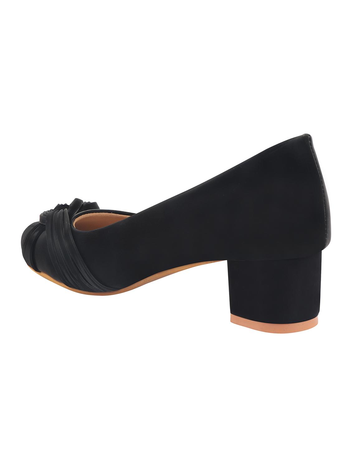 black leatherette slip on pumps - 16864536 - Standard Image - 2