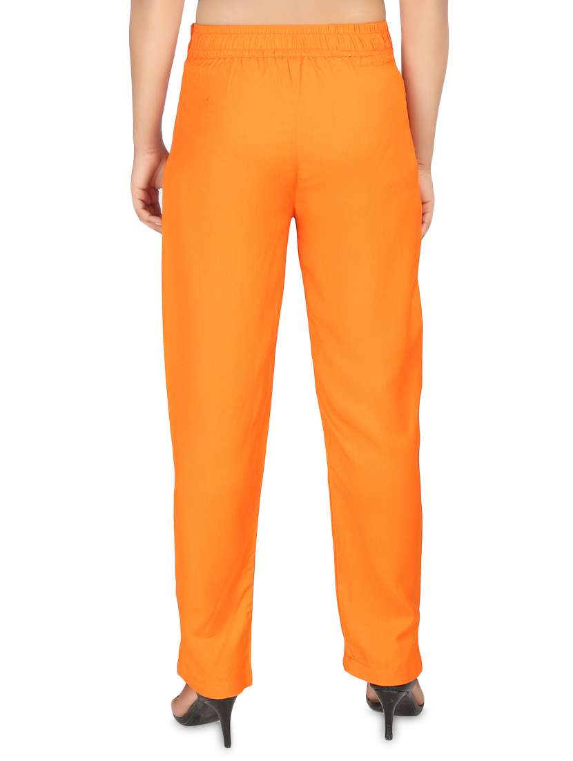 women solid high rise cigarette pants - 16864608 - Standard Image - 2