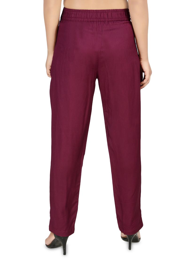 women solid high rise cigarette pants - 16864610 - Standard Image - 2