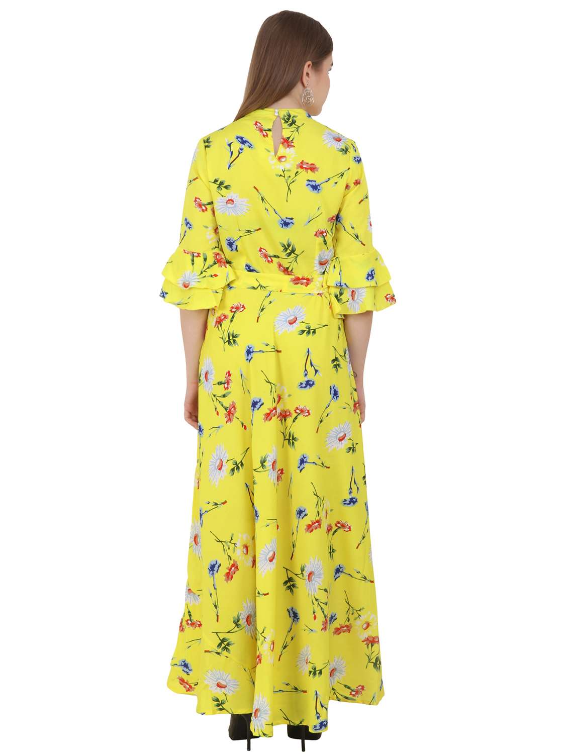 tie front floral maxi dress - 16864921 -  Standard Image - 2