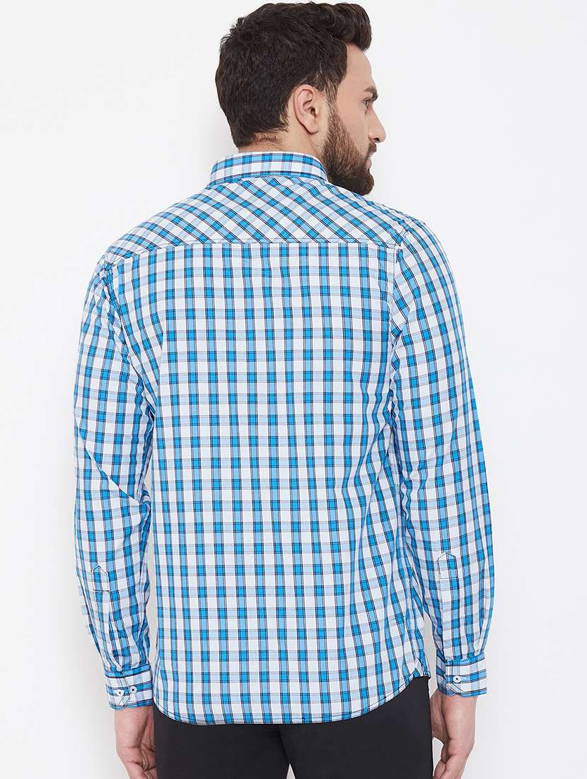 light blue checkered casual shirt - 16865310 -  Standard Image - 2