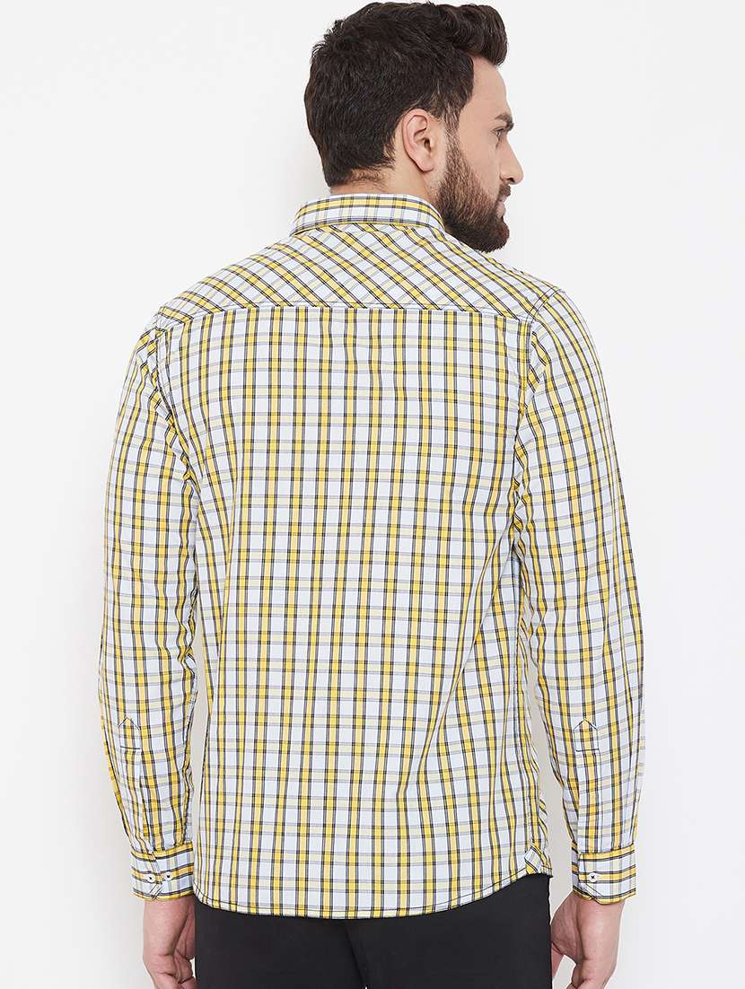 yellow checkered casual shirt - 16865311 -  Standard Image - 2