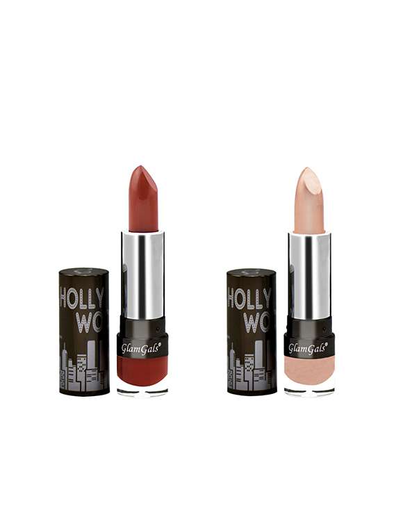 glamgals high definition lipstick cream finish buy 1 get 1 free ( ginger , cappuccino )