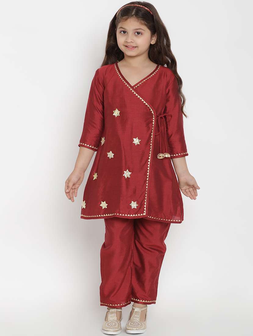 red cotton suit set