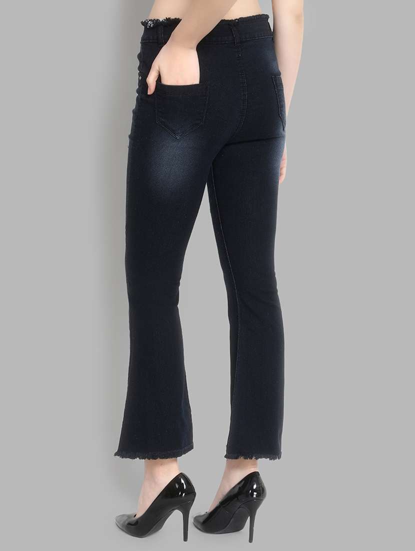 distress detail high rise jeans  - 16868016 -  Standard Image - 2