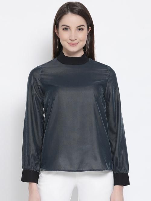 mock neck solid top - 16868313 -  Standard Image - 0