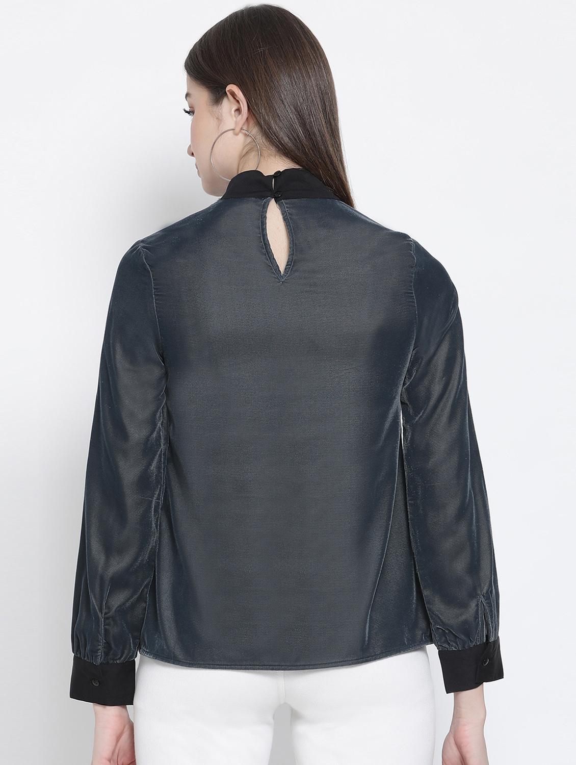 mock neck solid top - 16868313 - Standard Image - 2