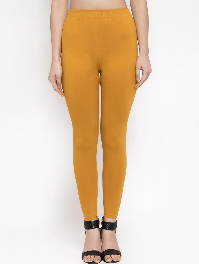 mustard solid full length leggings - 16869410 - Zoom Image - 0