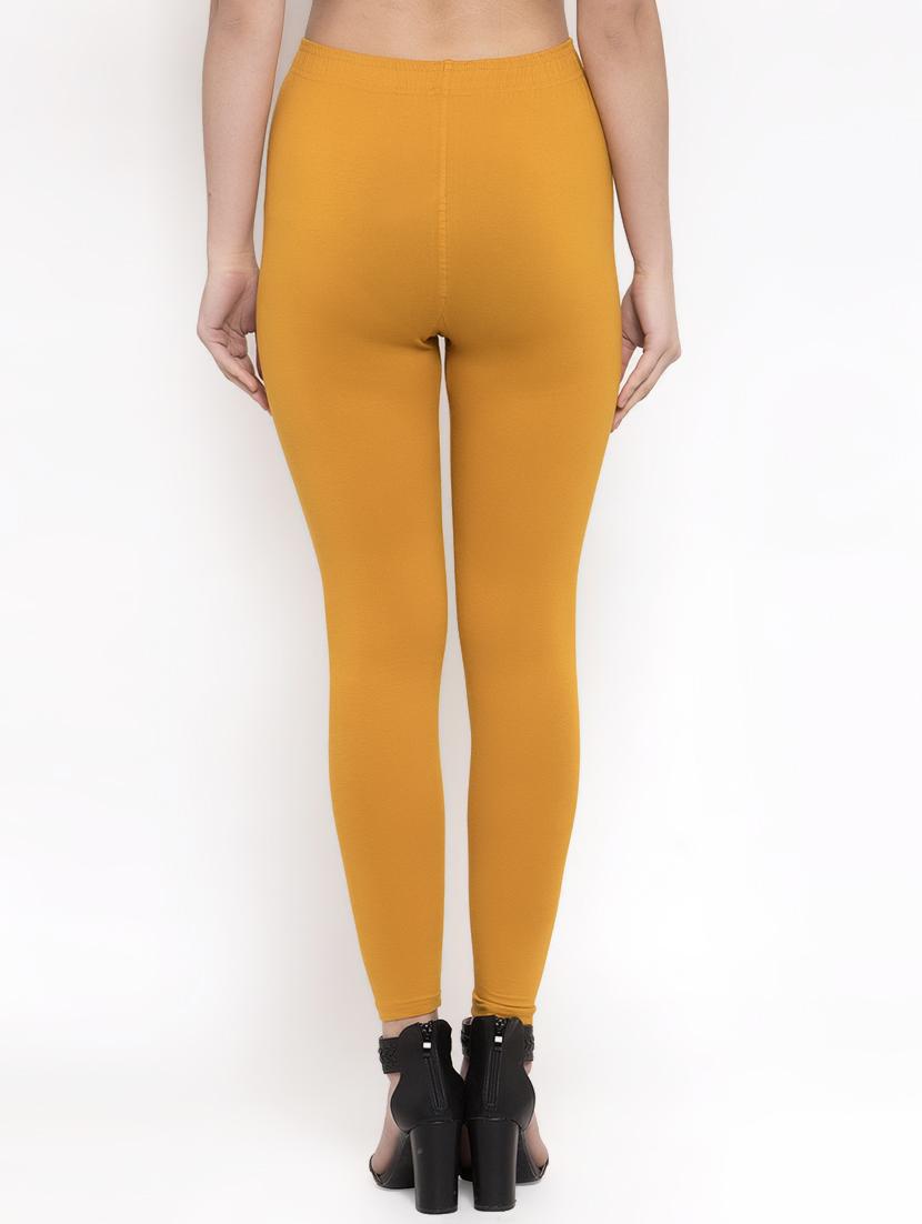 mustard solid full length leggings - 16869410 - Standard Image - 2