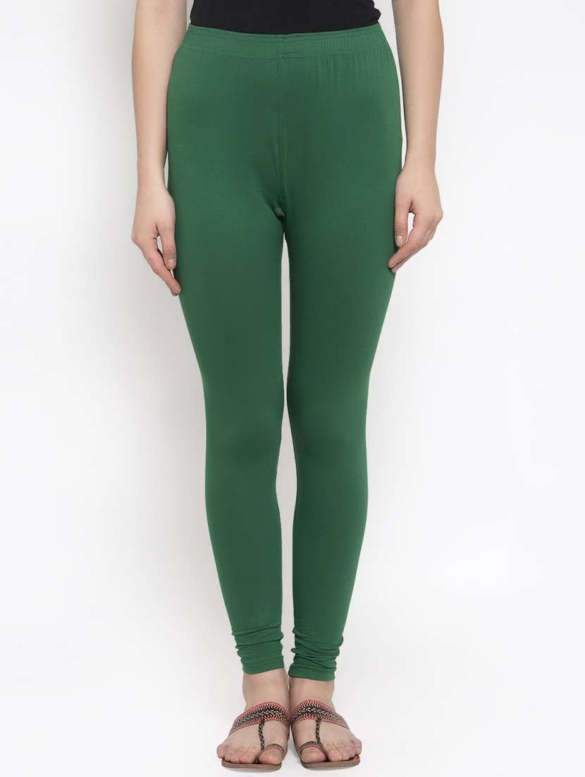 green solid churidar