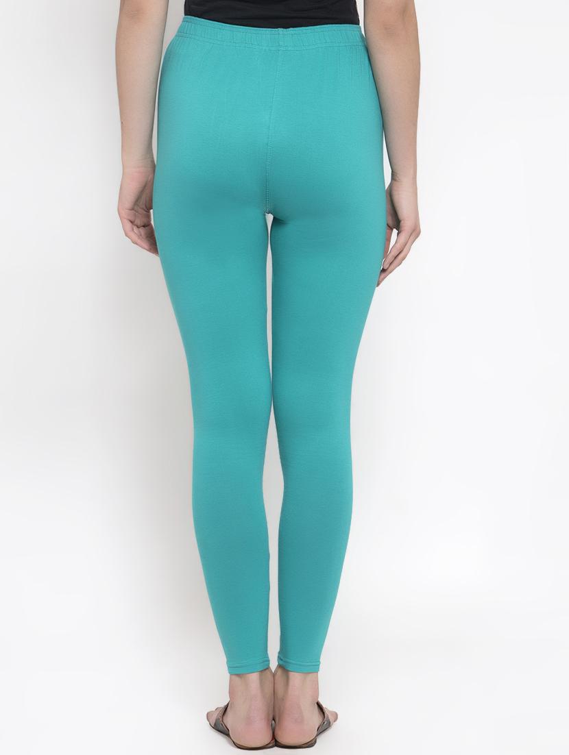 blue solid ankle length legging - 16869421 - Standard Image - 2