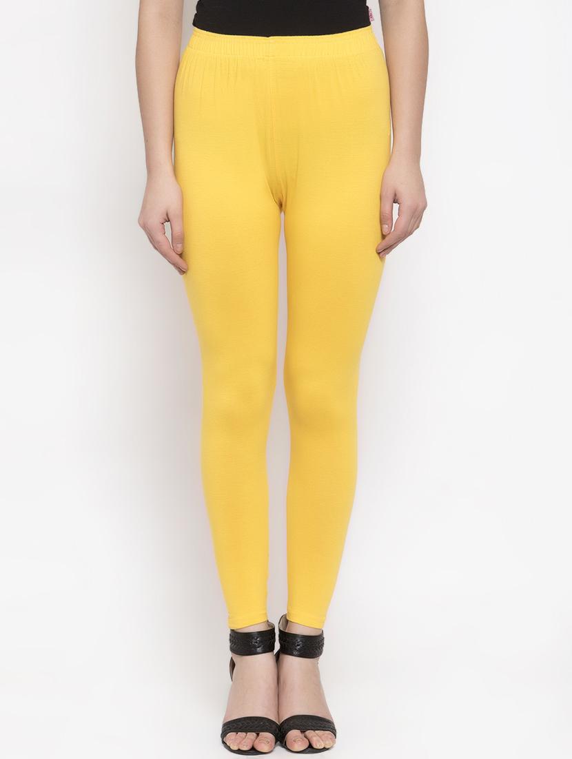 yellow solid full length leggings - 16869427 - Zoom Image - 0