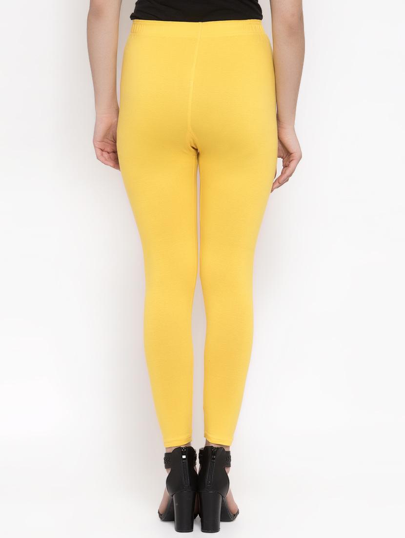 yellow solid full length leggings - 16869427 - Standard Image - 2