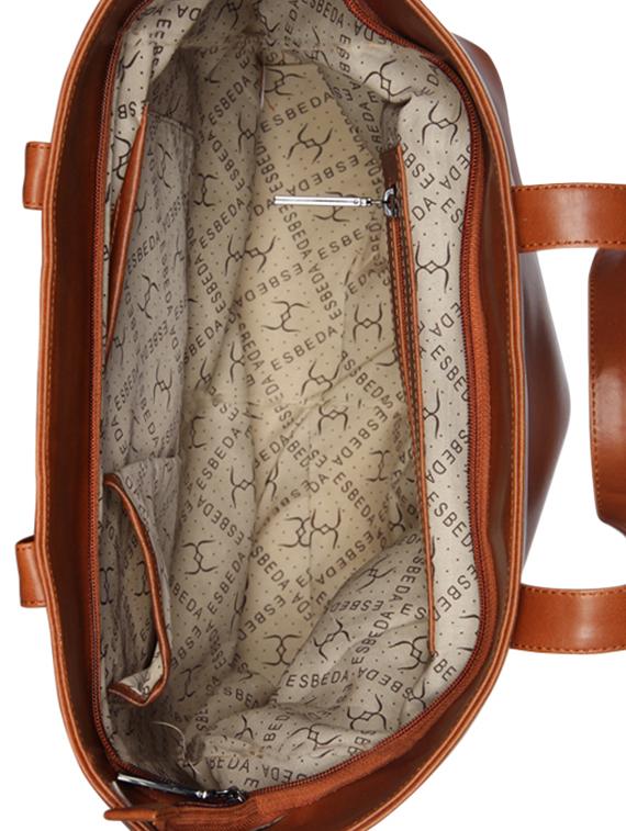 tan leatherette (pu) handbag - 16870235 - Standard Image - 2