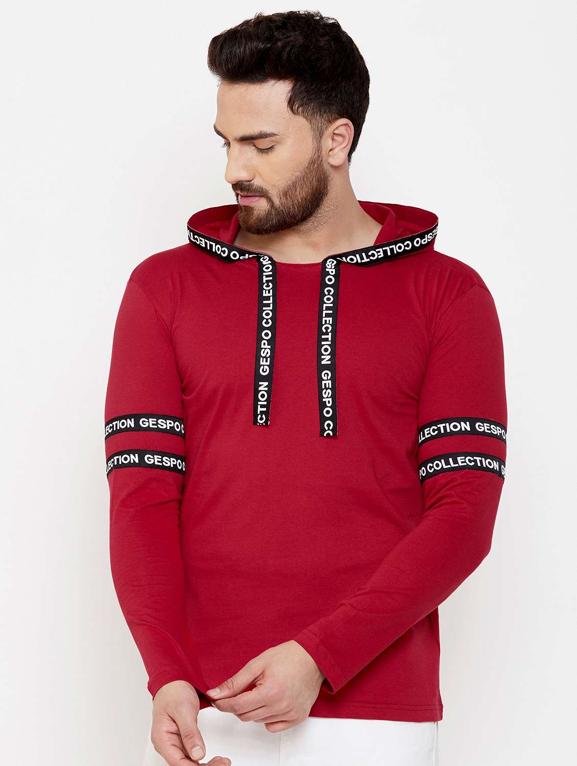 red taped hooded t-shirt