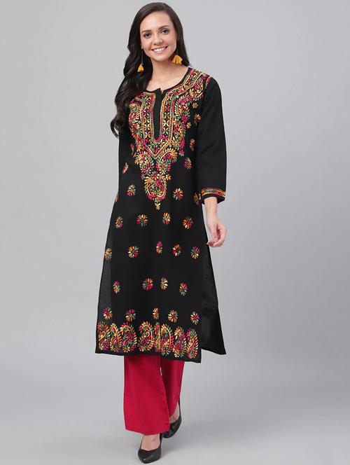 women's straight kurta - 16873302 - Standard Image - 0