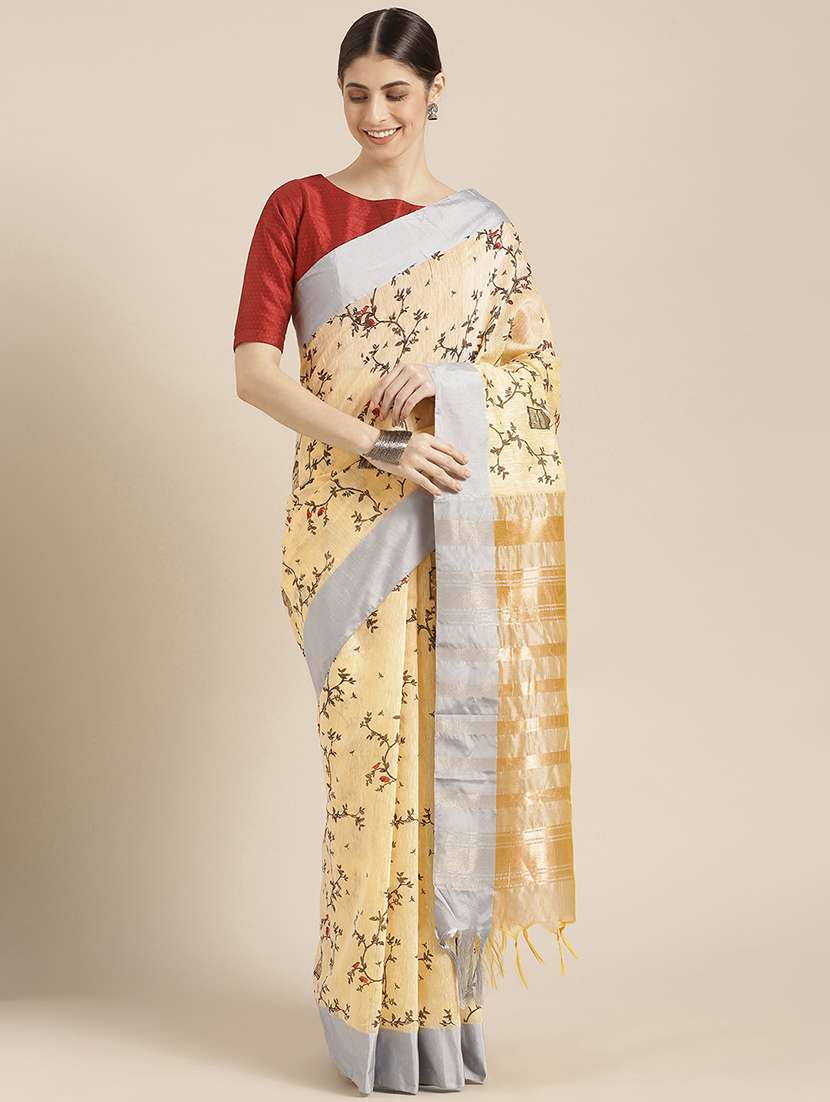 floral kanjivaram saree with blouse