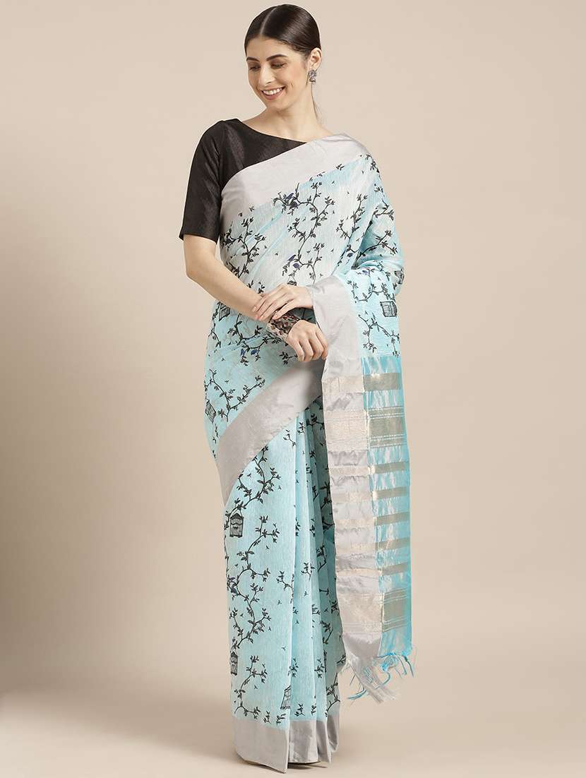 floral kanjivaram saree with blouse