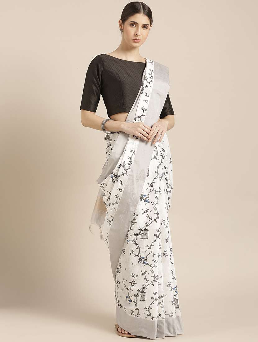 floral kanjivaram saree with blouse