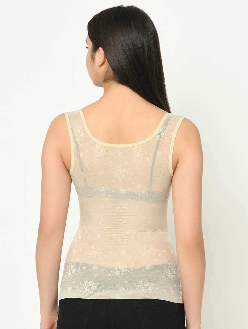 beige nylon shaper camisoles shapewear - 16873695 - Standard Image - 2