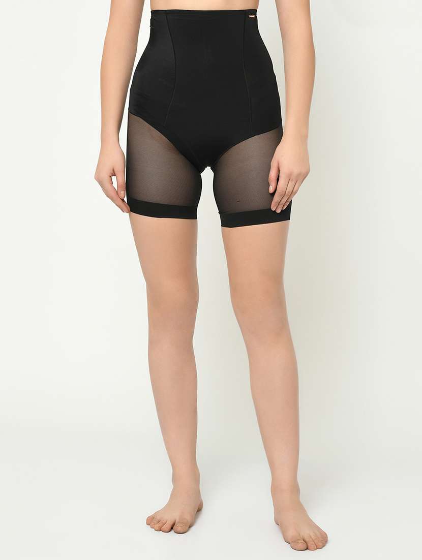 black poly spandex shaper thighs shapewear