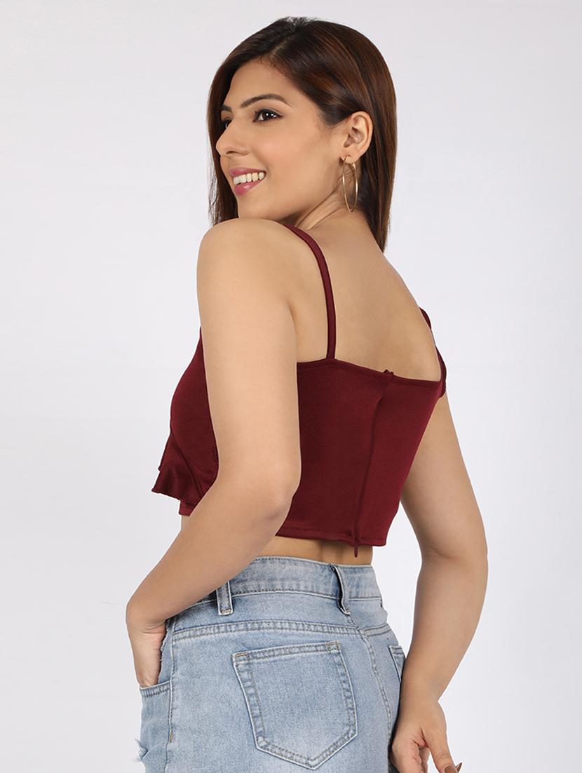 women's crop v neck top - 16874456 -  Standard Image - 2