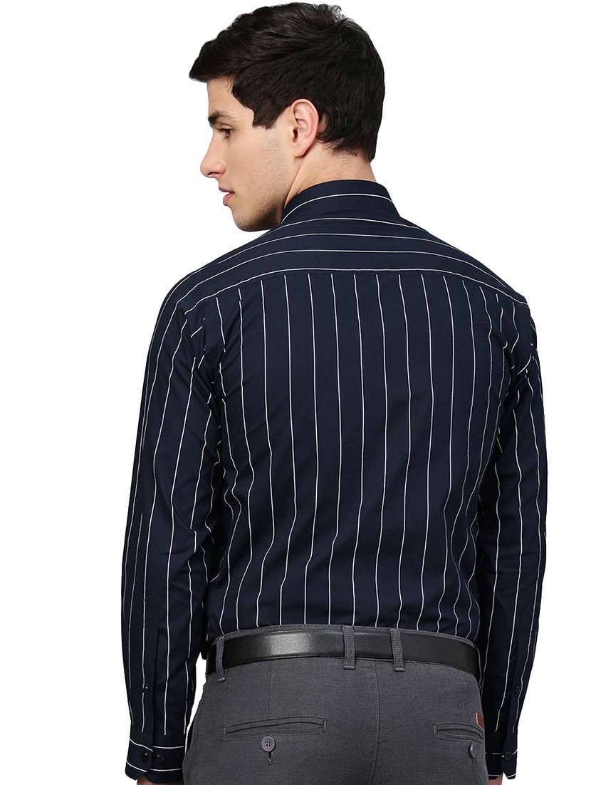 navy blue striped formal shirt - 16874531 -  Standard Image - 2