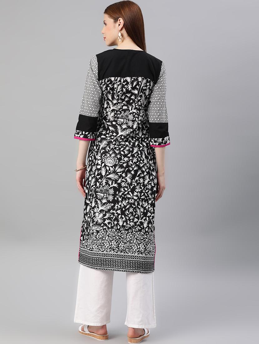 women's straight kurta - 16876598 - Standard Image - 2