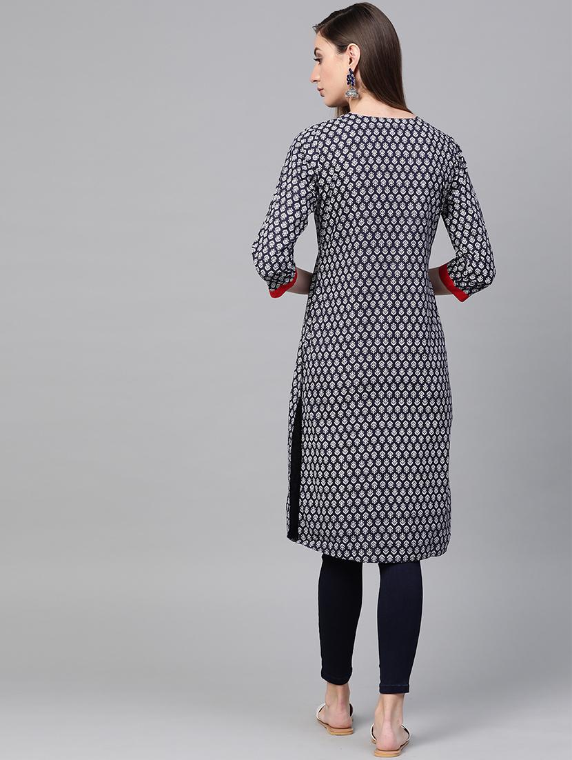 women's straight kurta - 16876609 - Standard Image - 2