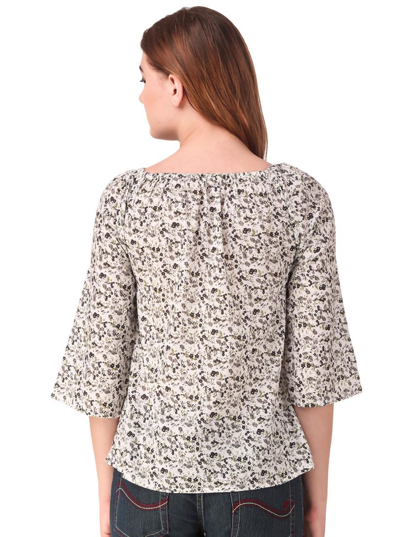 off shoulder floral top - 16876624 - Standard Image - 2