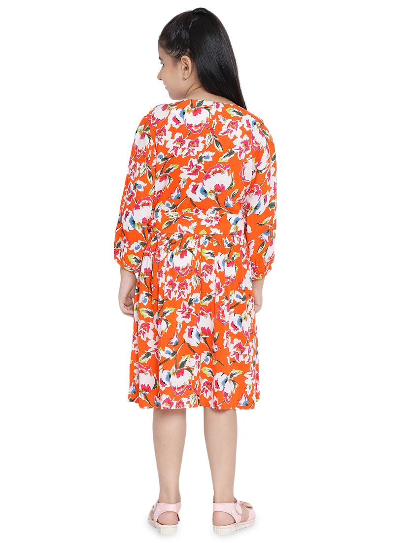 orange viscose frock - 16881219 - Standard Image - 2