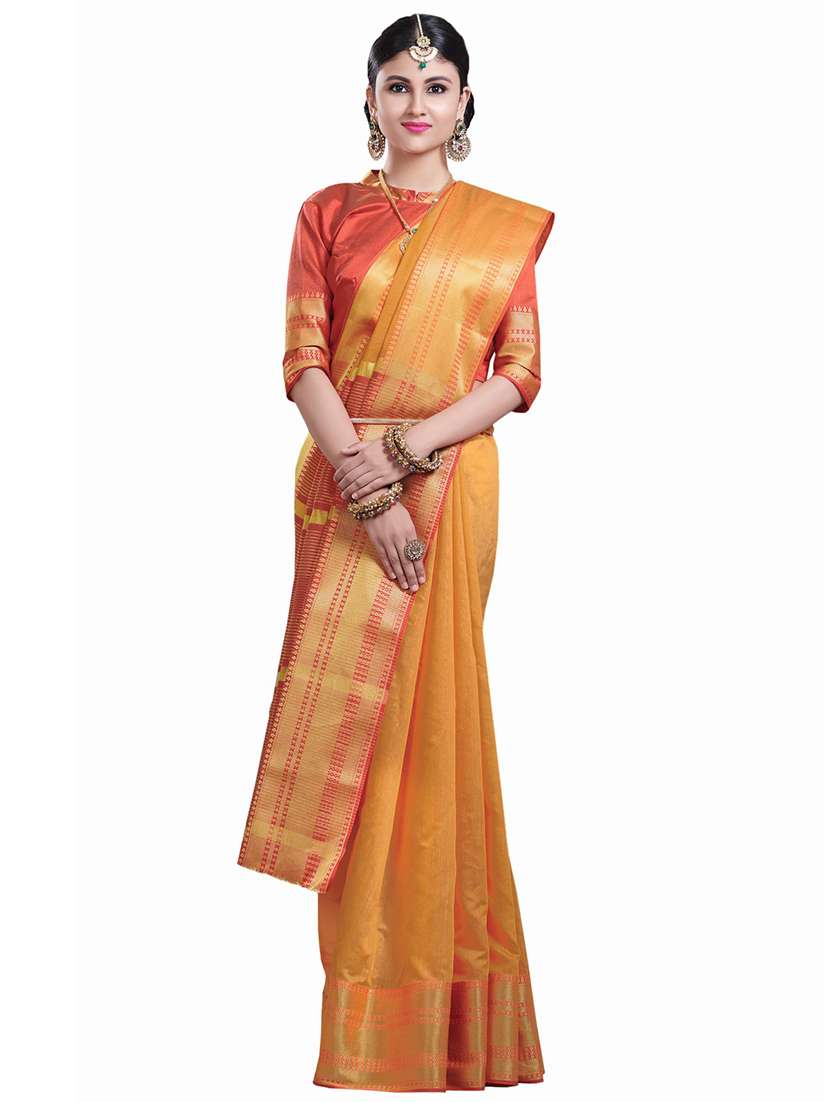 solid bordered chanderi saree