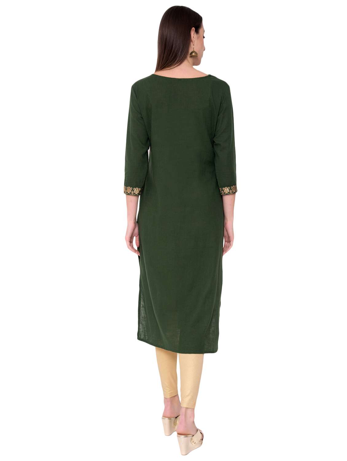 solid straight kurta - 16884064 - Standard Image - 2