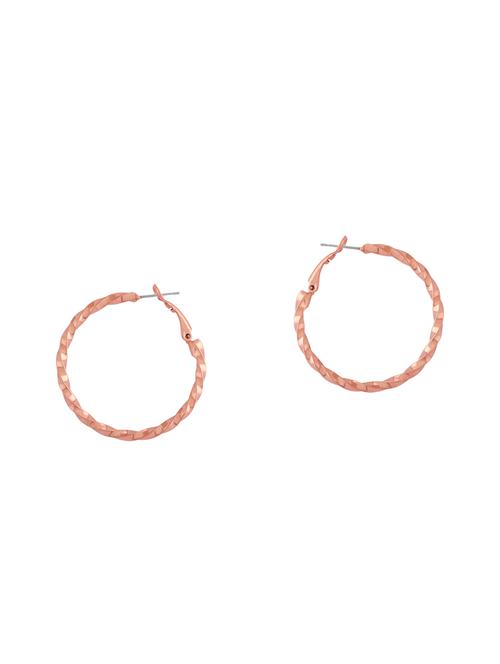 rose gold metal hoop earring - 16884145 - Standard Image - 0