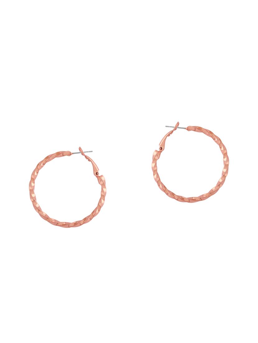 rose gold metal hoop earring - 16884145 - Zoom Image - 0