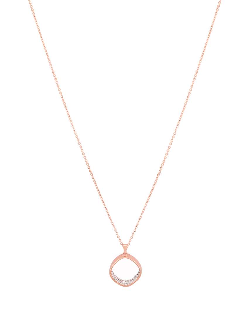 pink rose gold chain pendant