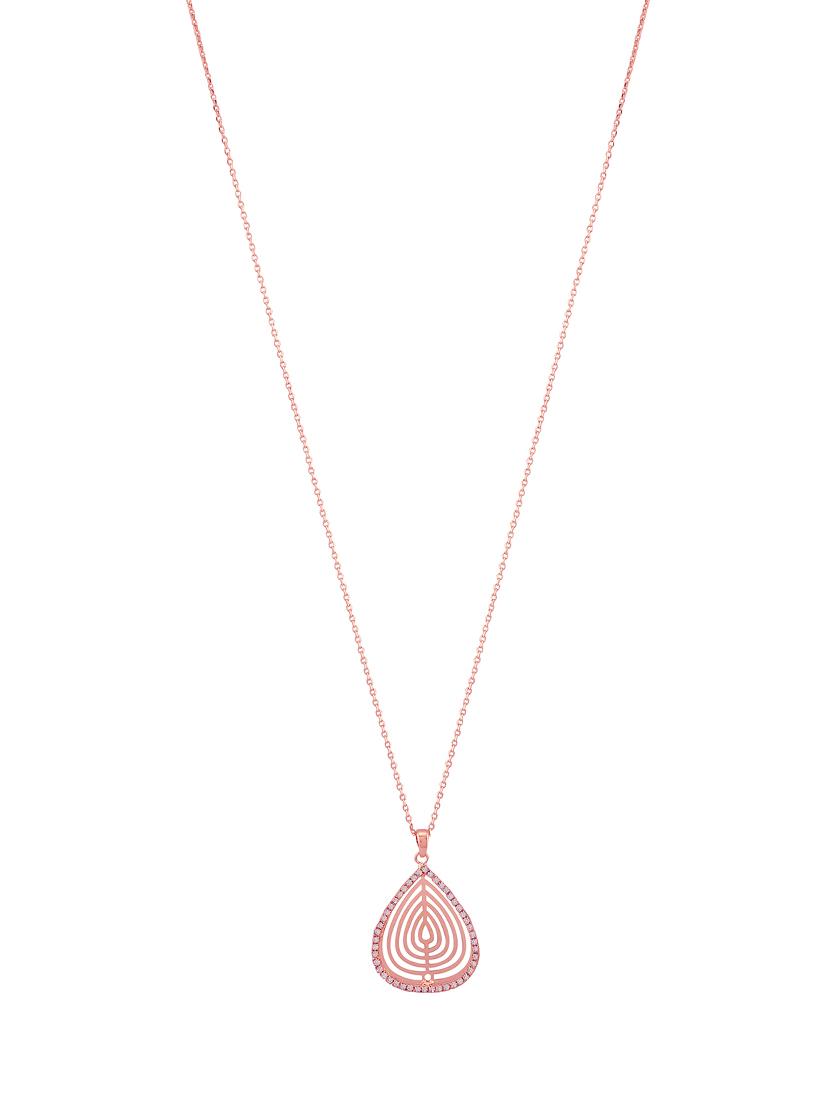 pink rose gold chain pendant - 16884204 - Zoom Image - 0