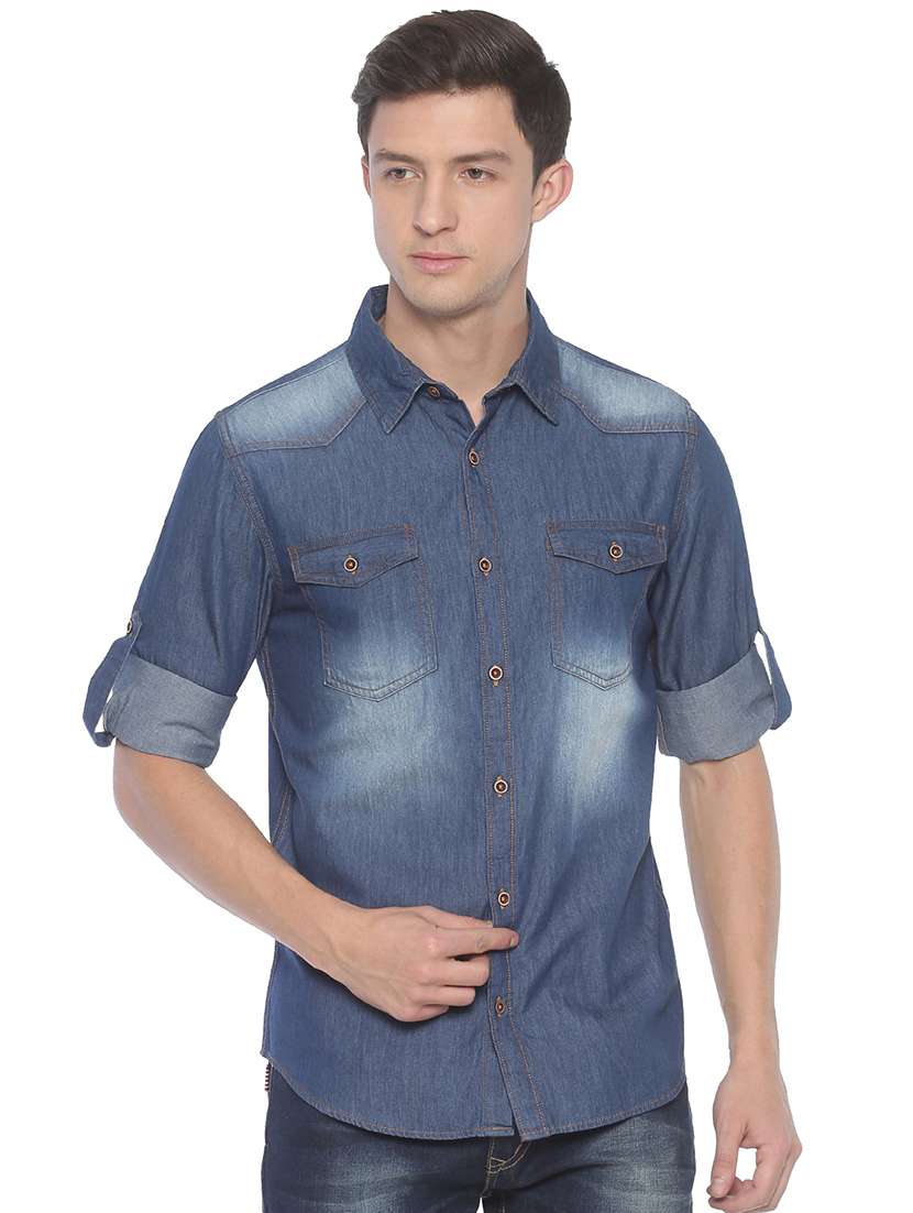 mens solid casual shirt