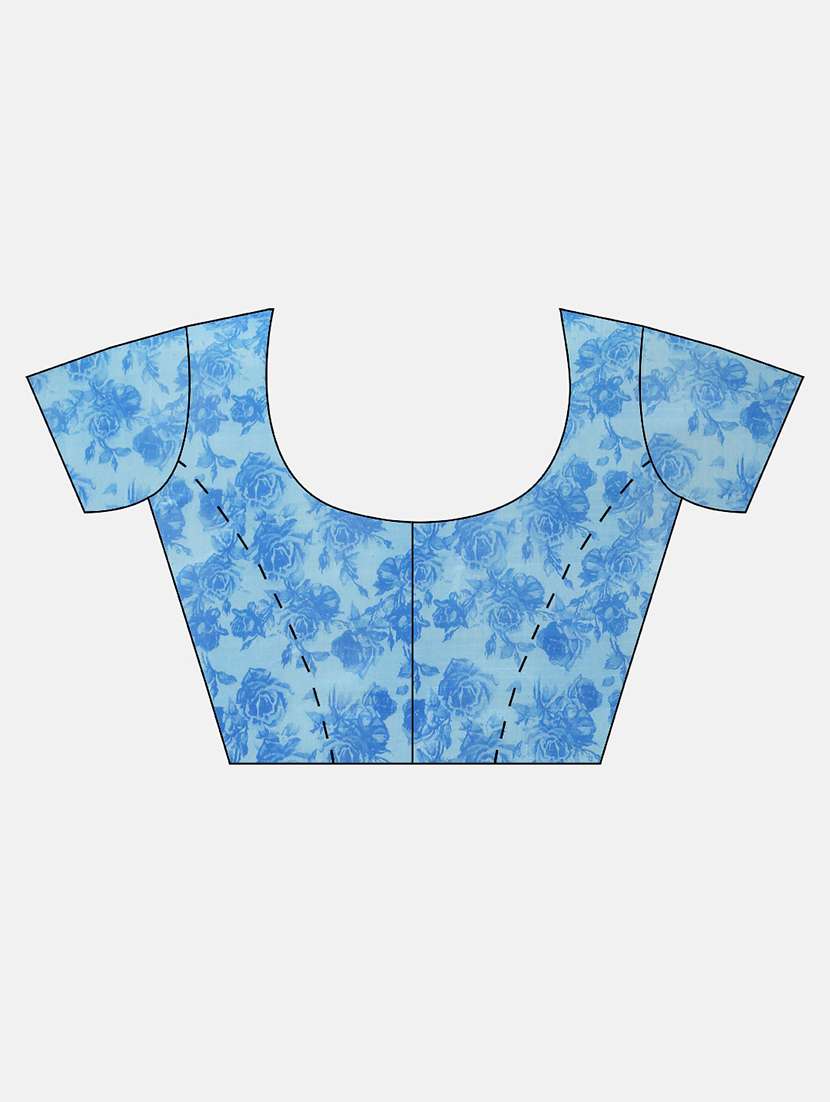 women's floral grey colored saree with blouse - 16884707 -  Standard Image - 2