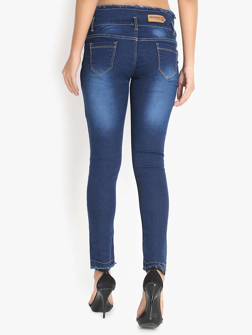 high rise lace up detail jeans  - 16884945 -  Standard Image - 2