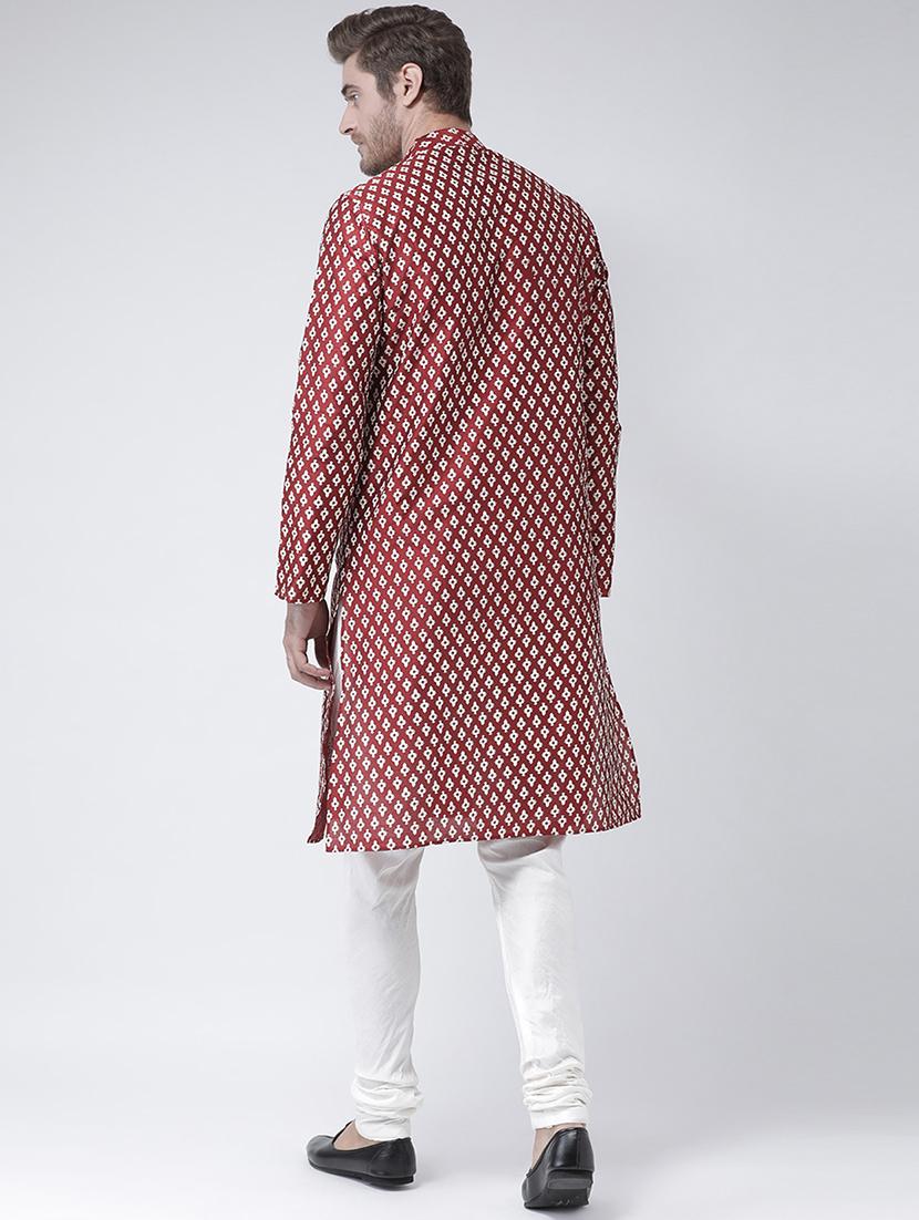 red dupion long kurta - 16886665 - Standard Image - 2