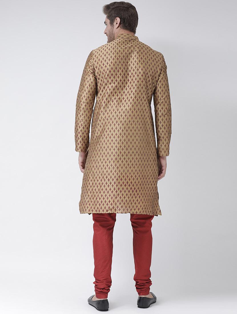 brown dupion long kurta - 16886671 - Standard Image - 2