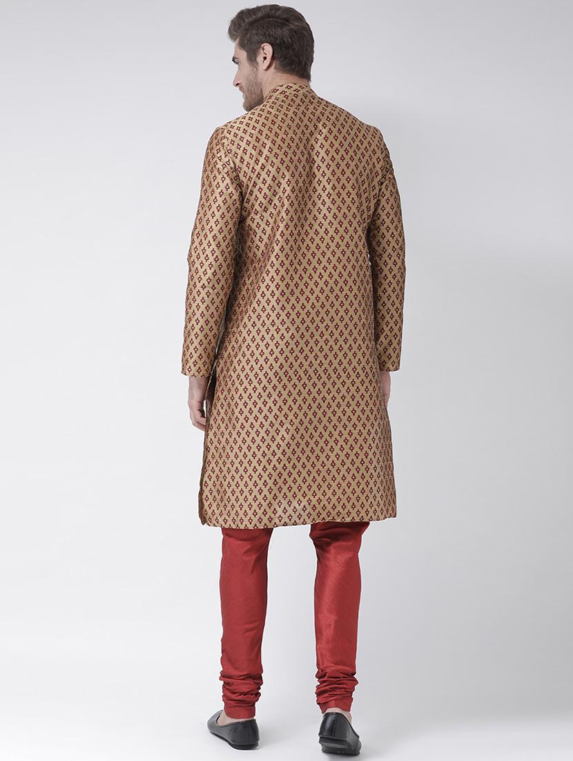 brown dupion long kurta - 16886672 - Standard Image - 2